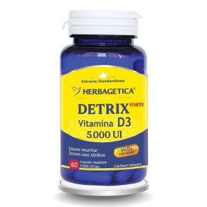HERBAGETICA Detrix Forte Vitamina D3 5000 UI HERBAGETICA Detrix Forte Vitamina D3 5000 UI, 60 capsule