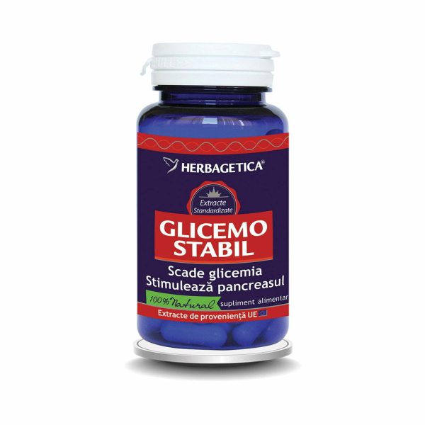 HERBAGETICA Glicemo Stabil, 60 capsule  10 capsule