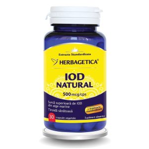 HERBAGETICA Iod Natural 500mcg, 30 capsule