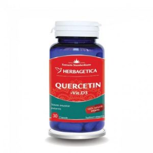 HERBAGETICA Quercetin cu Vitamina D3, 30 capsule