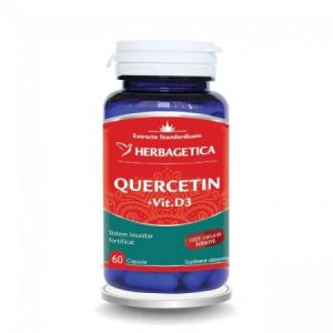 HERBAGETICA Quercetin cu Vitamina D3, 60 capsule