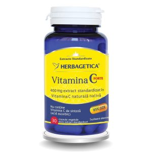 HERBAGETICA Vitamina C Forte 400 mg, 30 capsule
