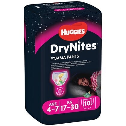 HUGGIES Drynites Medium Girl 4-7ani, 17-30kg, Chilotei de Noapte 3527581