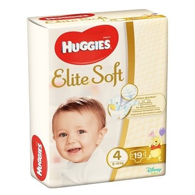 HUGGIES Elite Soft, Numarul 4 (8-14kg), 19 bucati, 9400697