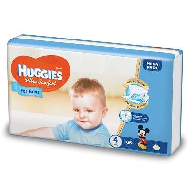 HUGGIES Ultra Confort Boy Numarul 4, 66 bucati, 8-14kg 9402437