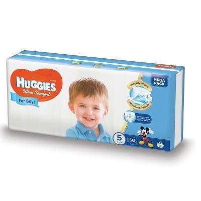 HUGGIES Ultra Confort Boy, Numarul 5 12-22kg, 56 buc 9402537