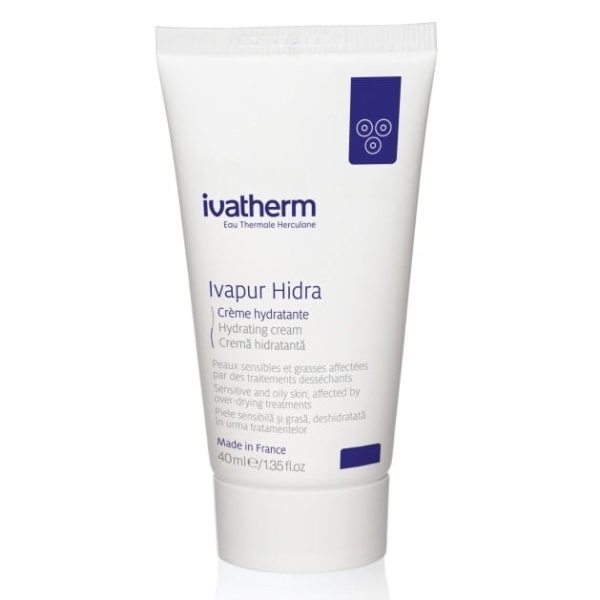 IVATHERM Crema hidratanta pentru piele sensibila si grasa, deshidratata Ivapur Hidra, 40 ml