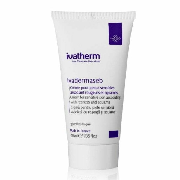 IVATHERM Crema pentru piele sensibila asociata cu roseata si scuame Ivadermaseb, 40 ml