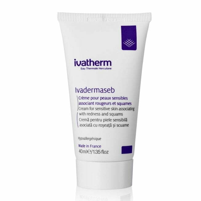IVATHERM Crema pentru piele sensibila asociata cu roseata si scuame Ivadermaseb, 40 ml