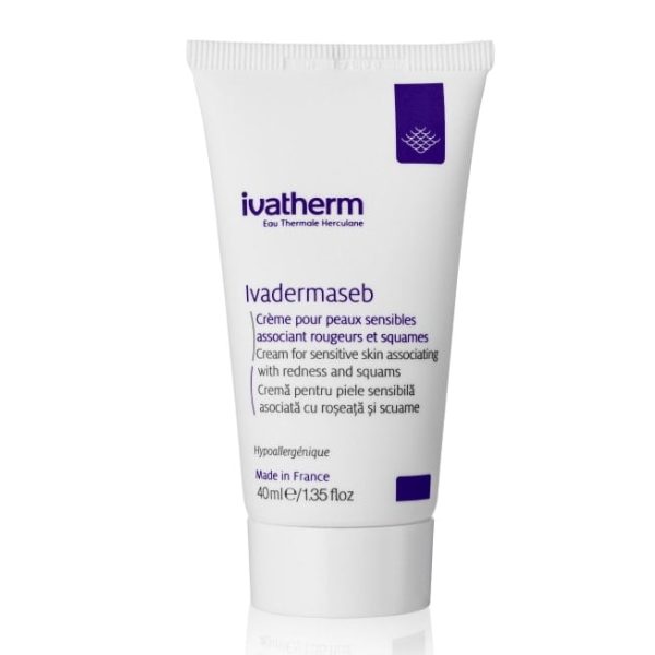 IVATHERM Ivadermaseb Crema Piele Sensibila, Roseata, Scuame x40 ml