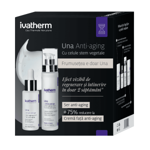 IVATHERM Pack Ser anti-anging Una, 30ml  Crema de fata anti-anging Una, 50ml (70% reducere)