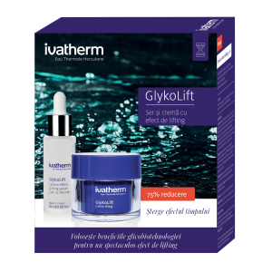 IVATHERM Ser cu efect de lifting Glykolift 30ml  Crema cu efect de lifting Glykolift 50ml (70% reducere)