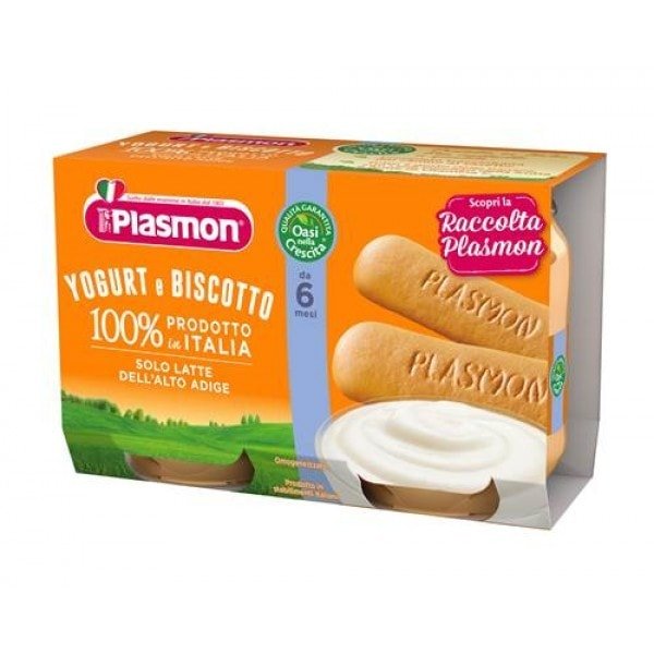 Iaurt cu Biscuiti de la 6 luni Iaurt cu Biscuiti de la 6 luni, 2x120g, Plasmon
