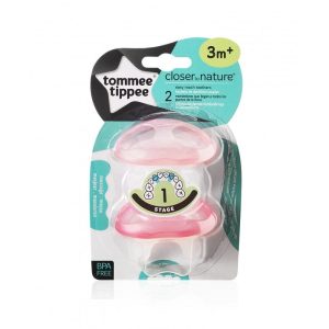 Inel Gingival Closer to Nature Roz, Etapa 1, 3L, TT0087, 2 buc, TOMMEE TIPPEE