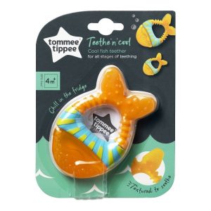 Inel Gingival Teethe'n'cool Peste Portocaliu Inel Gingival Teethe'n'cool Peste Portocaliu, 4L, TT0266, 1buc,TOMMEE TIPPEE