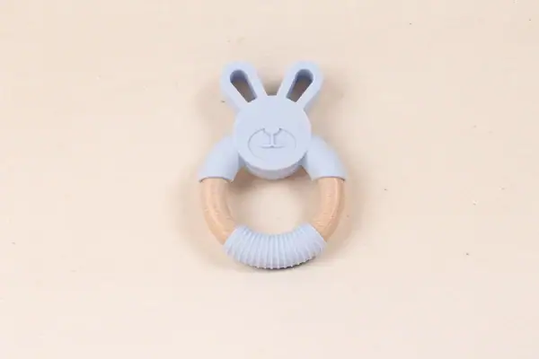 Jucarie Dentitie Bunny Blue, 1 buc, Little Prints