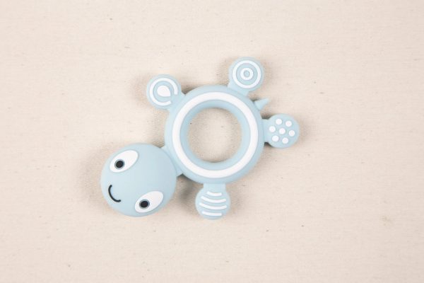 Jucarie Dentitie Turtle Baby Blue, 1 buc, Little Prints