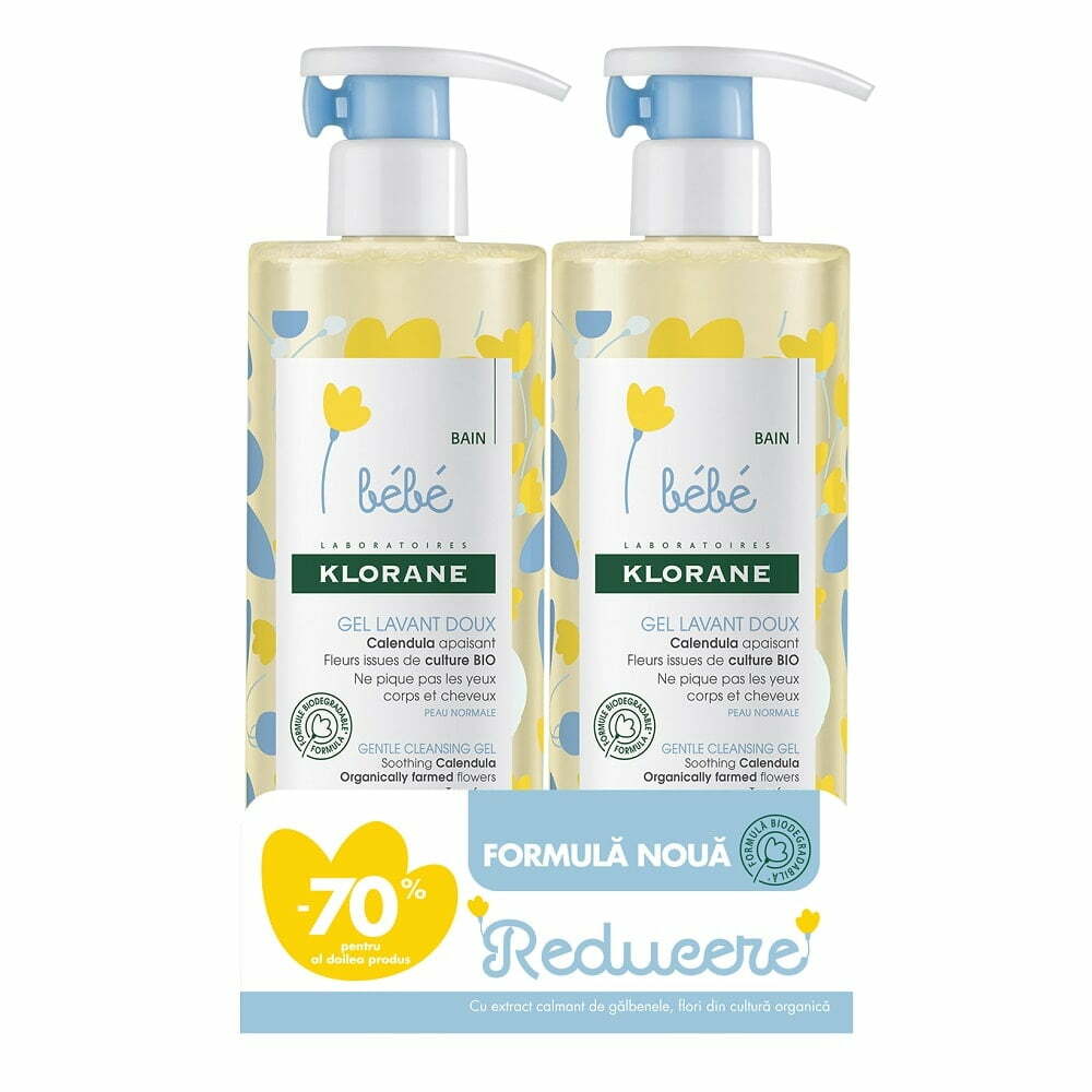 KLORANE Gel spumant delicat pentru copii corp si par, 500 ml  500 ml, Klorane Bebe