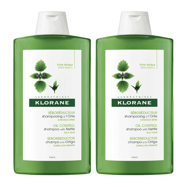 KLORANE Pachet Sampon cu extract de urzica pentru reglarea sebumului, 400 ml  400 ml