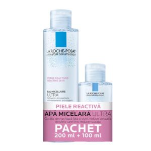 LA ROCHE POSAY Pack Apa micelara Ultra pentru piele reactiva 200 ml 100 ml (cadou) - X26275 - LA ROCHE-POSAY LABORAT FRANCE LA ROCHE POSAY Pack Apa micelara Ultra pentru piele reactiva 200 ml 100 ml (cadou)