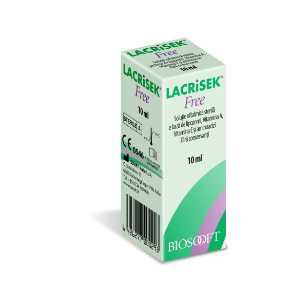Lacrisek Free solutie oftalmica, 10 ml, Biosooft Italia