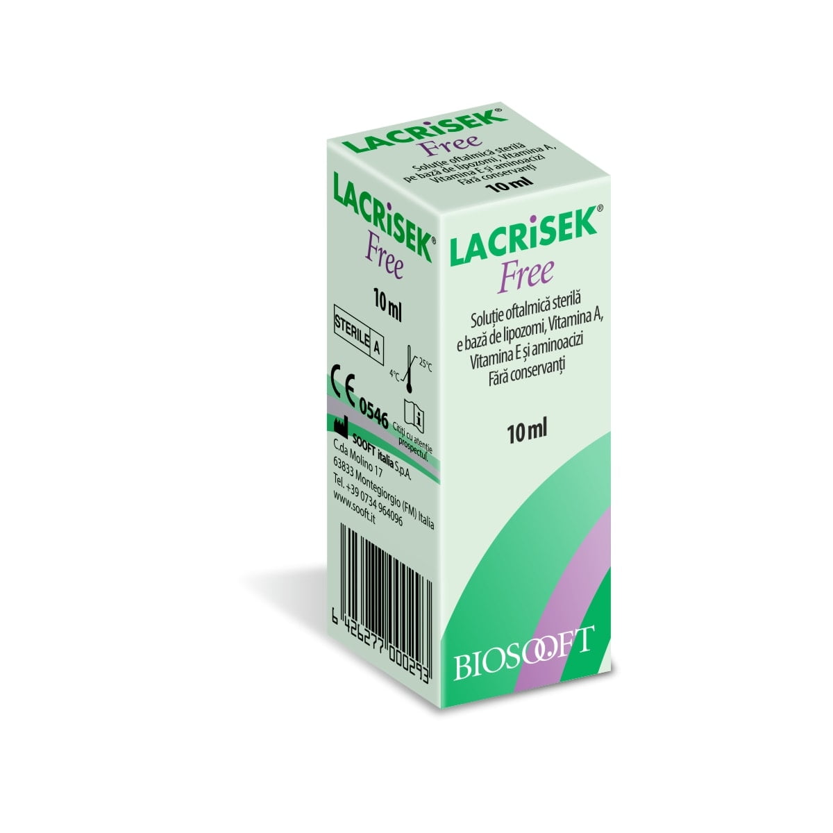 Lacrisek Free solutie oftalmica, 10 ml, Biosooft