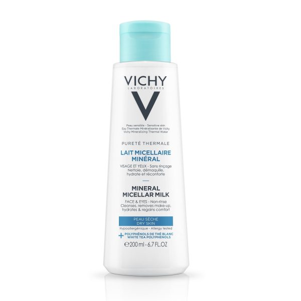 Lapte micelar demachiant pentru ten uscat Purete Thermale, 200 ml, Vichy