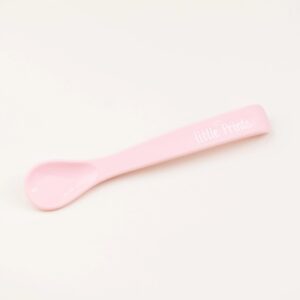 Lingurita Silicon Bebelusi Pink, 1 buc, Little Prints
