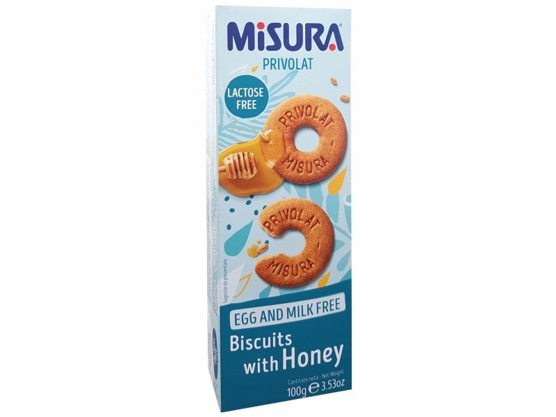 Misura Biscuiti Miere fara lactoza, 100g,  MonteB