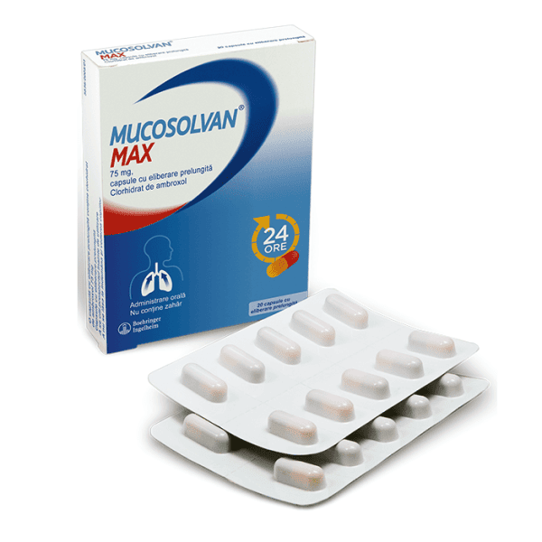 Mucosolvan Max 75 mg, 20 capsule, Boehringer Ingelheim