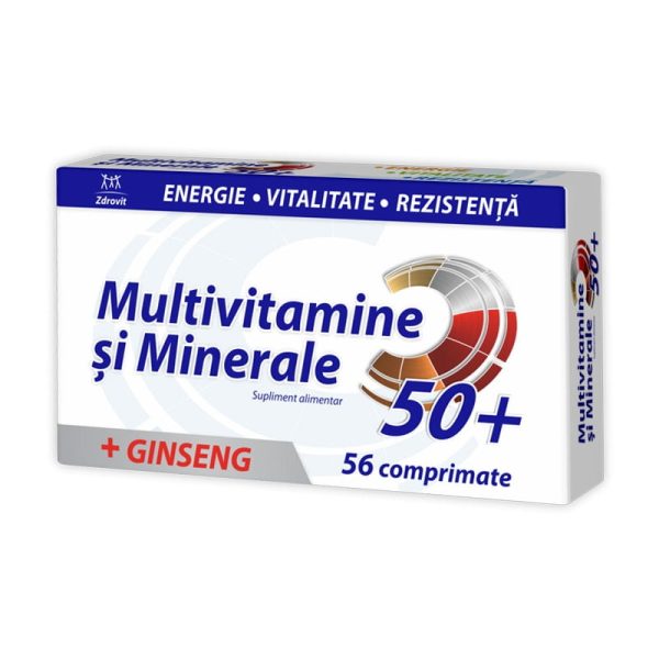 Multivitamine si Minerale cu Ginseng 50 Multivitamine si Minerale cu Ginseng 50, 56 comprimate, Zdrovit