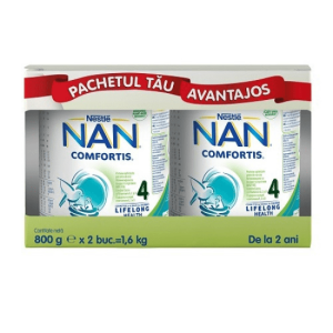 NAN 4 Comfortis Pachet Avantajos NAN 4 Comfortis Pachet Avantajos, 2 ani, 2x800 g, Nestle