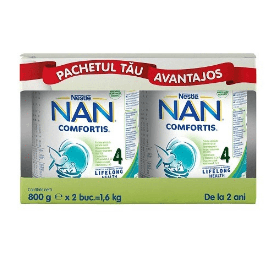 NAN 4 Comfortis Pachet Avantajos, 2 ani, 2x800 g, Nestle