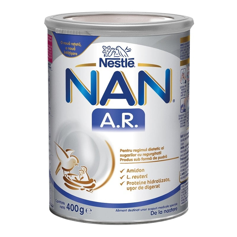 NAN AR Lapte Praf pt Regim Dietetic Nan AR, 0 luni, 400 g, Nestle