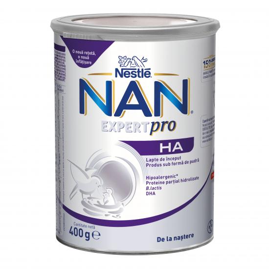 NAN HA Lapte Praf Premium Hipoalergenic Nan HA, 0 luni, 400 g, Nestle