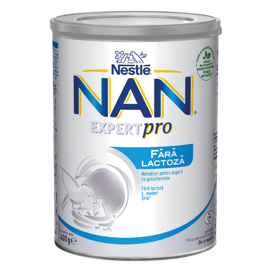 NAN Lapte Praf fara Lactoza, 0 luni, 400g, Nestle