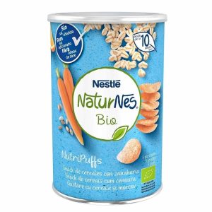 NESTLE Nutripuffs Gustare din cereale si morcovi Bio NESTLE Nutripuffs Gustare din cereale si morcovi Bio, 35 g