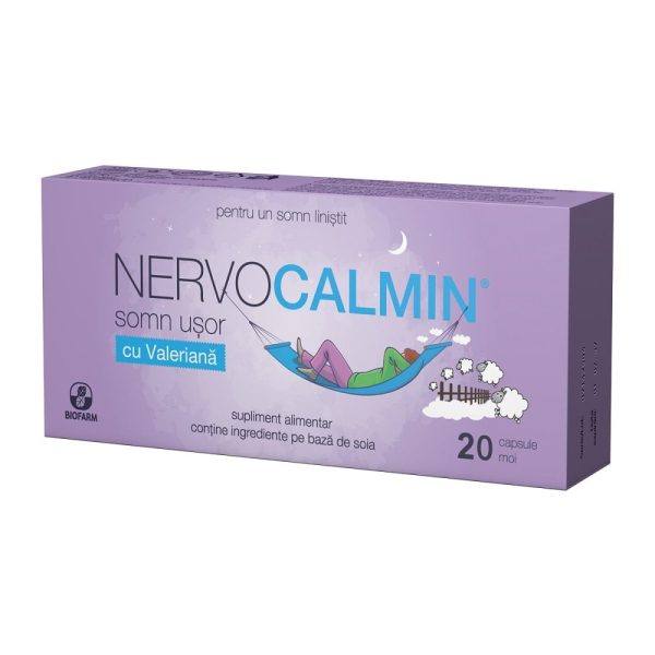 Nervocalmin Somn usor cu valeriana Nervocalmin Somn usor cu valeriana, 20 capsule, Biofarm