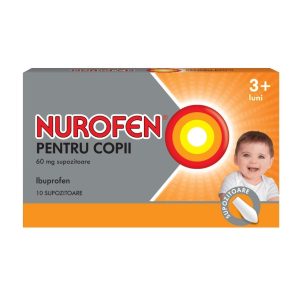 Nurofen pentru copii 3 luni 60 mg, 10 supozitoare, Reckitt Benckiser Healthcare