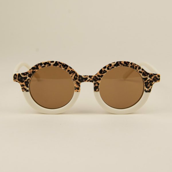 Ochelari Soare Copii si Bebelusi - Animal Print Ivory,1 buc, Little Prints