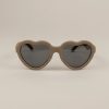 Ochelari Soare Flexibili Bebelusi, Cordon de Fixare, 3-18 luni - Heart Brown, Little Prints
