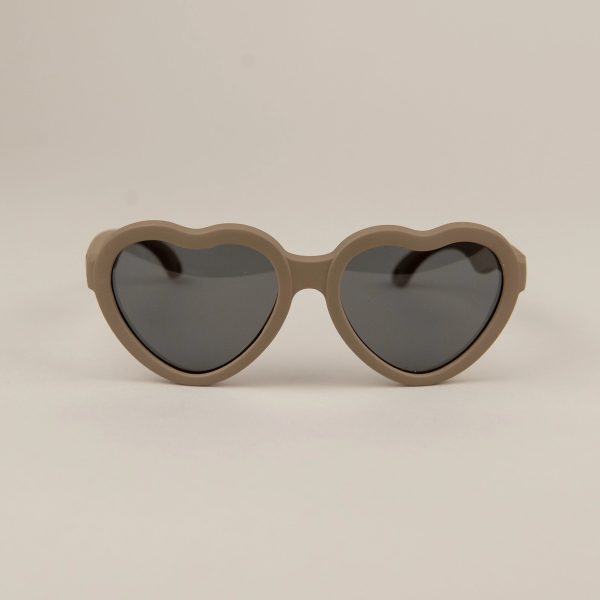 Ochelari Soare Flexibili Bebelusi, Cordon de Fixare, 3-18 luni - Heart Brown, Little Prints