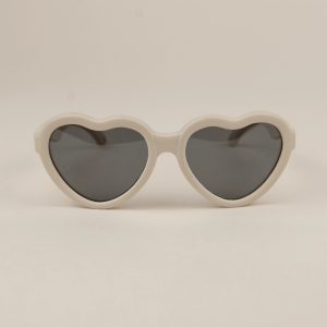 Ochelari Soare Flexibili Bebelusi Ochelari Soare Flexibili Bebelusi, Cordon de Fixare, 3-18 luni - Heart Ivory, Little Prints