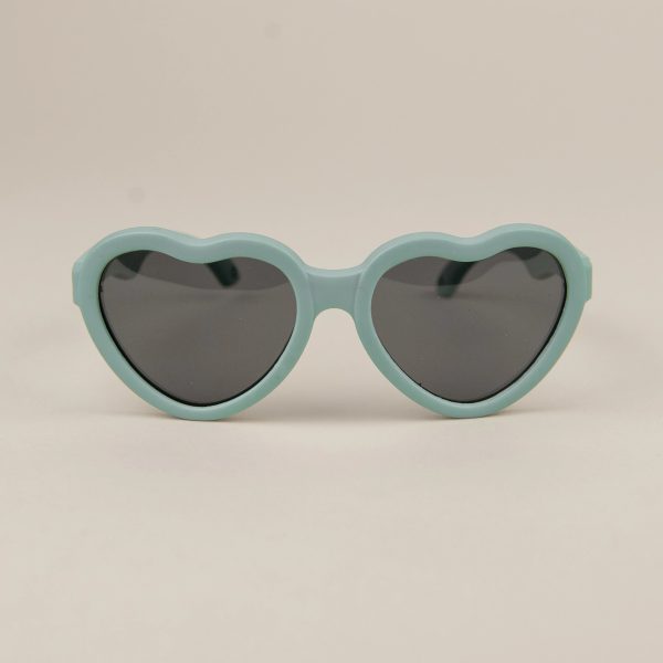 Ochelari Soare Flexibili Bebelusi, Cordon de Fixare, 3-18 luni Heart Seafoam, Little Prints