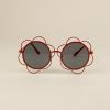 Ochelari de Soare Copii - Metal Flower Red, 1 buc, Little Prints