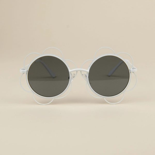 Ochelari de Soare Copii - Metal Flower White, 1 buc, Little Prints