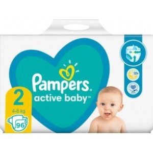 PAMPERS Scutece 2 Active Baby 4-8Kg, 96 bucati
