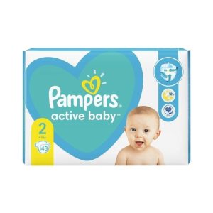 PAMPERS Scutece 2 Active Baby PAMPERS Scutece 2 Active Baby, 4-8kg, 43 bucati