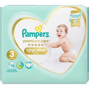 PAMPERS Scutece 3 Premium Care Pants PAMPERS Scutece 3 Premium Care Pants, 6-11kg, 28 bucati