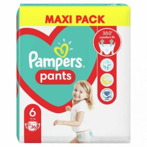PAMPERS Scutece 6 Pants Active Baby PAMPERS Scutece 6 Pants Active Baby, 15Kg, 36 bucati